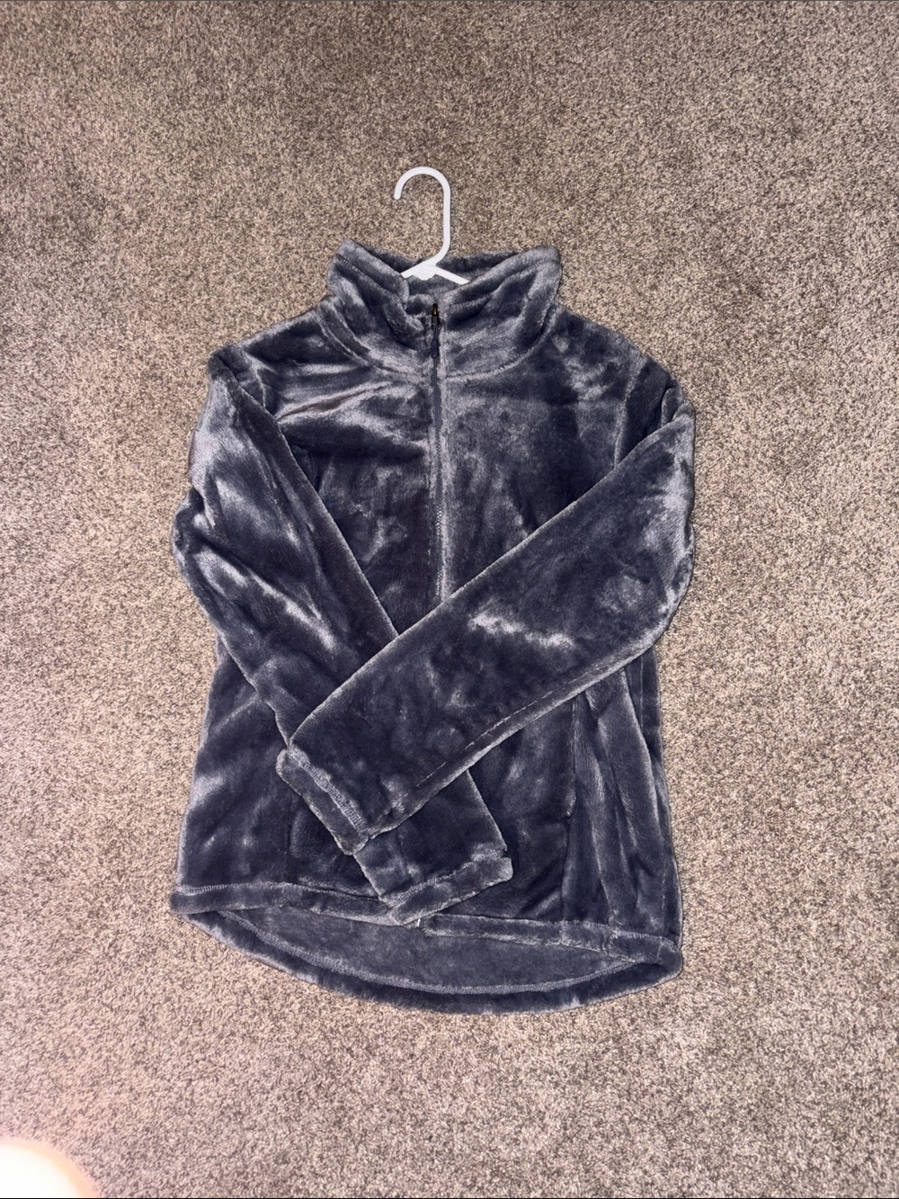 Plush Quarter-Zip Pullover Sweater - Charcoal